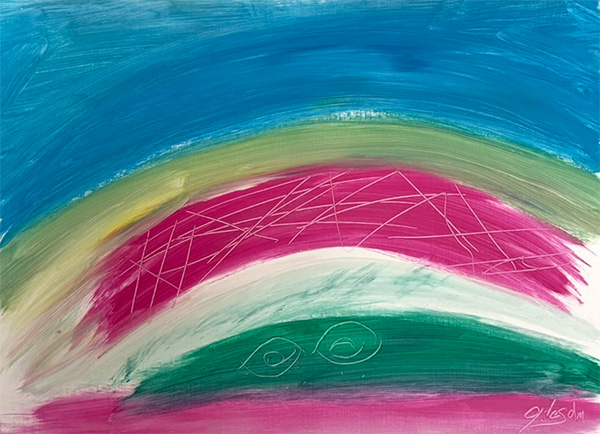 Eye Drops — acrylic painting by Giles Denmark Mitchell, Aug 2026