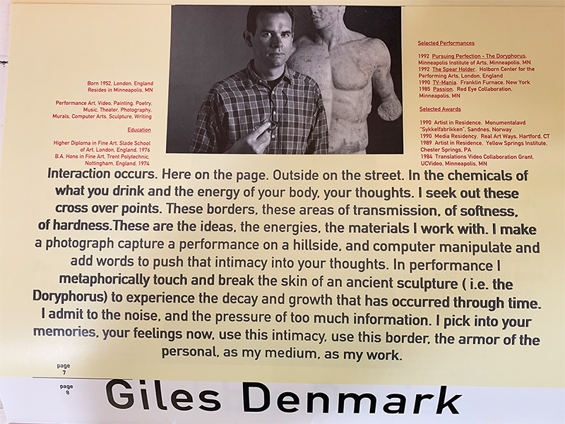 Giles Denmark — performance, Minneapolis, McKnight Fellowship, 1992