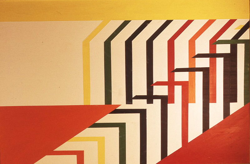 Walkways — painting by Giles Denmark Mitchell 1970