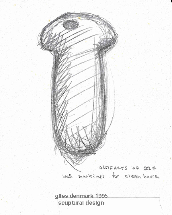 Giles Denmark sculptural drawings for Clean House, National Purity Soap Factory, Minneapolis, 1995