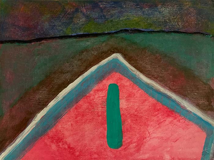 Essence — acrylic painting by Giles Denmark Mitchell, 1995, a present for his mother's 80th birthday
