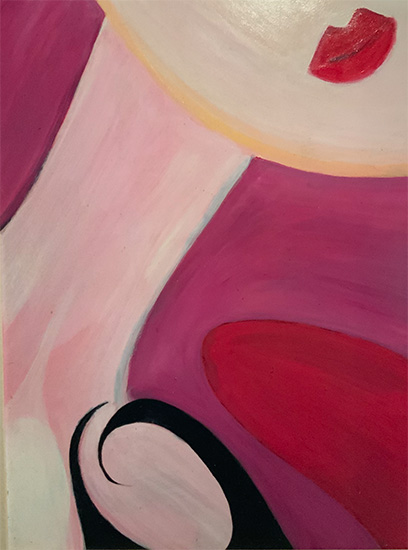 Chin Up — oil painting by Giles Denmark Mitchell 1985
