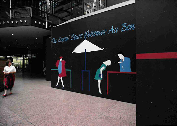 Murals for skyway level of Crystal Court, IDS, Minneapolis, by Giles Denmark