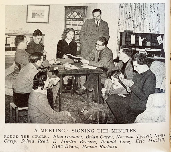 The Pilgrim Players of Canterbury — touring theatre actors and director E. Martin Browne in WW2